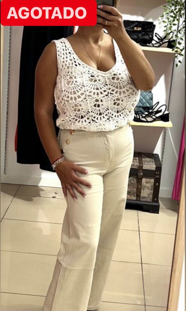 Vaquero Crop Beige