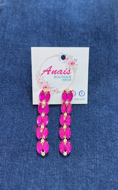 Pendientes Lagrimas Fucsia